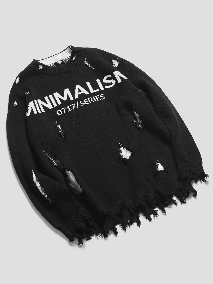 Pull Minimalist Distressed™ - L’Audace du Style Urbain